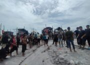Dihadapkan Ratusan Penambang, Satlap Tricakti Tetap Kedepankan Dialog dan Sosialisasi  Penertiban di Sarang Ikan