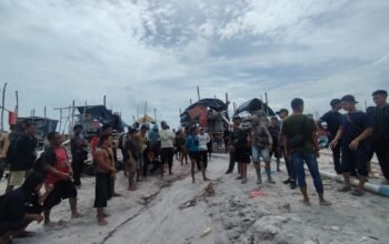 Dihadapkan Ratusan Penambang, Satlap Tricakti Tetap Kedepankan Dialog dan Sosialisasi  Penertiban di Sarang Ikan
